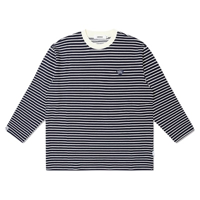 UNDERBOBO百搭爱心条纹长袖T恤女