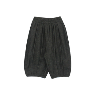 大耳象女童折线毛呢休闲裤冬季新款宝儿加绒百搭羊毛保暖厚裤子长