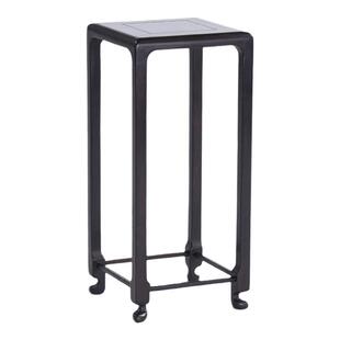 实木紫光檀宋式微型正方高花几中国风悬崖式小微盆景茶壶香炉展架