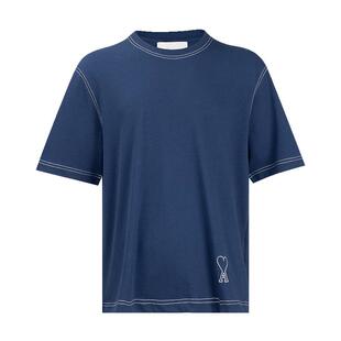 AMI Alexandre Mattiussi男经典爱心logo全棉短袖T恤男士新款XY