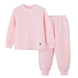 安奈儿童装男童女童保暖衣套装2025秋新款打底内衣家居服厚款弹力