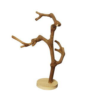 原木树杈带底托摆件 书架客厅茶几装饰 手工天然把玩手串实木支架