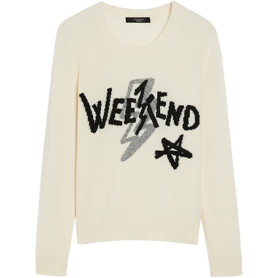 【甄选惠享】Weekend MaxMara 25春夏女装羊绒字母毛衣5361015106