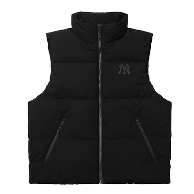 MLB官方黑色羽绒马甲男装女装秋冬新款户外运动保暖休闲外套夹克