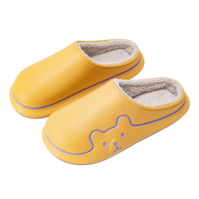 棉拖鞋秋冬季防水防滑耐脏毛绒