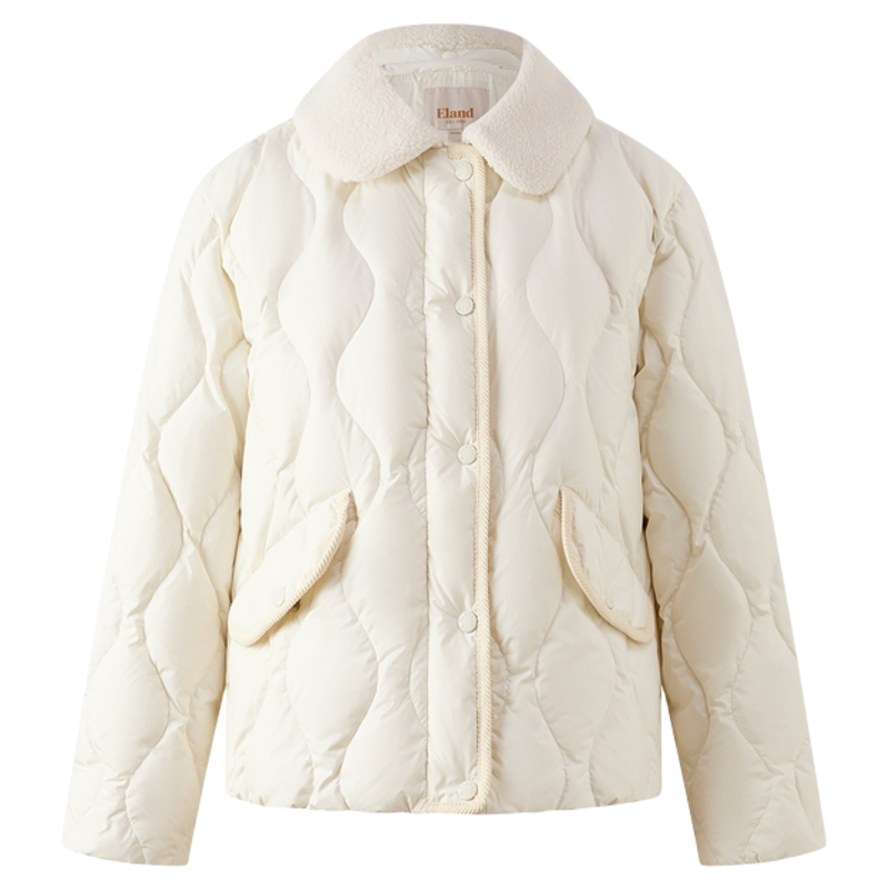 【华夫饼】【防水】Eland衣恋羽绒服女长袖翻领外套2025冬季新款