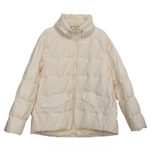 Lavinia90鸭绒菱格纹绗缝立领保暖羽绒服女2025冬新款外套H57Y109