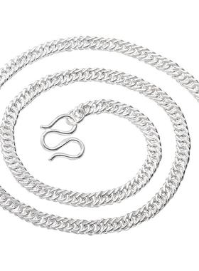 银项链99纯银男欧美潮霸气粗街头