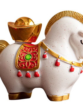 国潮唐马生肖装饰摆件