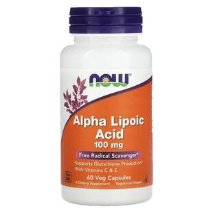 美国NOW Foods α阿尔法硫辛酸100mg补充剂Alpha Lipoic Acid