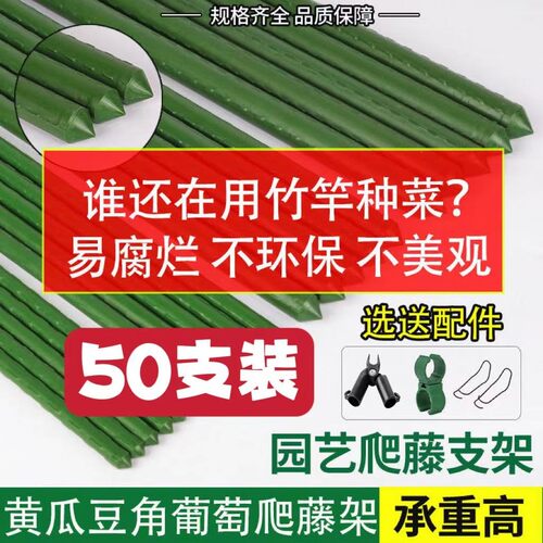 花架爬藤支架杆种菜架子黄瓜架葡萄架番茄爬架花盆支柱包塑钢管