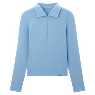 蕉下女士polo打底衫高弹修身显瘦内搭超模云感亲肤肌底衣长袖上衣