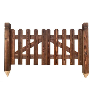 户外栅栏门庭院防腐木门花园门室外防腐木门碳化围栏护栏双开木门