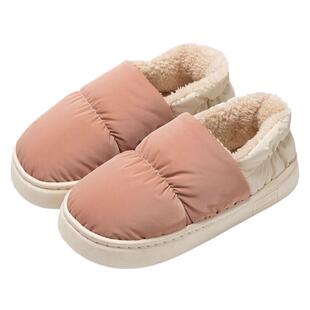 棉拖鞋女秋冬季可外穿加绒室内家居保暖厚底防水防滑包跟月子鞋女