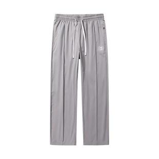 有志者UZIS运动长裤男梭织防风新款休闲宽松美式复古直筒裤子纵行