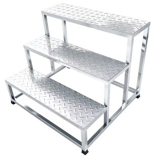 不锈钢台阶踏步梯脚踏凳家用工厂小楼梯凳子二步三步四步登高梯