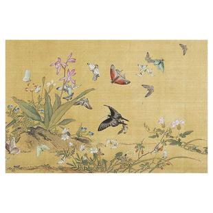 中式复古蝴蝶图装饰家具贴纸翻新柜子门贴画改造鞋柜储物柜遮丑贴