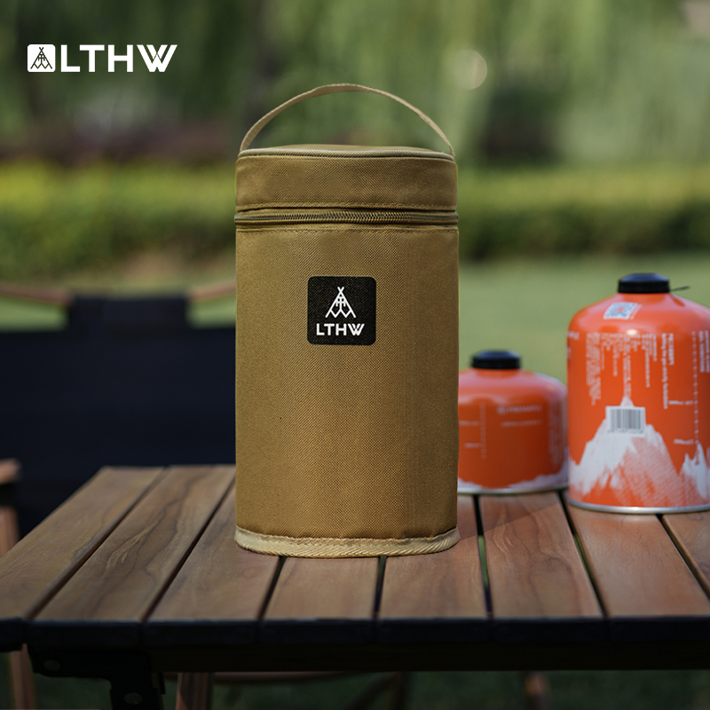 LTHW旅腾户外高山扁气罐收纳包野外便携防撞加厚隔热卡式炉气罐包