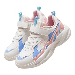 新星|鸿星尔克童鞋女童运动鞋革面防泼水鞋子秋冬新轻便休闲跑鞋