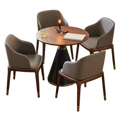 轻奢边几小茶几美式实木奶茶店咖啡台洽谈桌阳台简约休闲小圆桌子