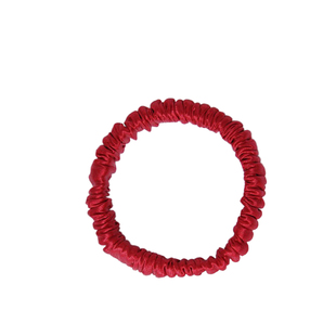 姜妍同款发圈红色真丝小号19姆米不伤发发量少扎头发发绳女