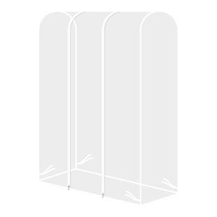 盖巾式立体防尘罩落地式衣架全封闭加厚特大号挂衣遮灰防尘袋加长