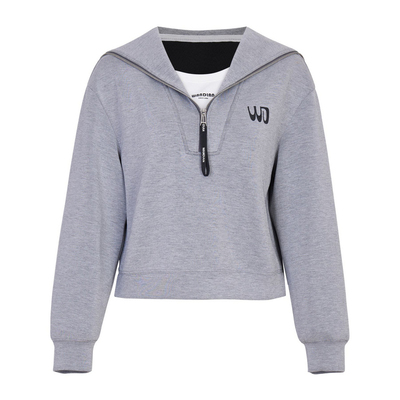 婉甸2025灰色/黑色空气层卫衣百搭风1241Y07SM4