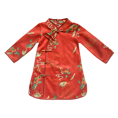 叙罗儿童旗袍秋季女童改良汉服