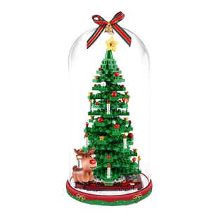 LYB乐一百适用乐高40573圣诞树积木40338圣诞系列玻璃罩展示盒
