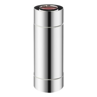 壁挂炉烟管100 60不锈钢双层热水器采暖器排气排烟管弯头烟筒烟囱