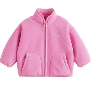 马克珍妮男女童校服神器加厚舒棉绒外套儿童秋冬款红色上衣241011