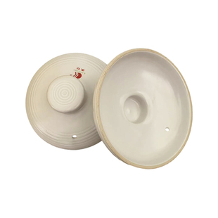 康舒陶瓷砂锅盖子黑色瓷煲盖药壶盖炖锅汤锅 锅盖白色 煲汤煲盖