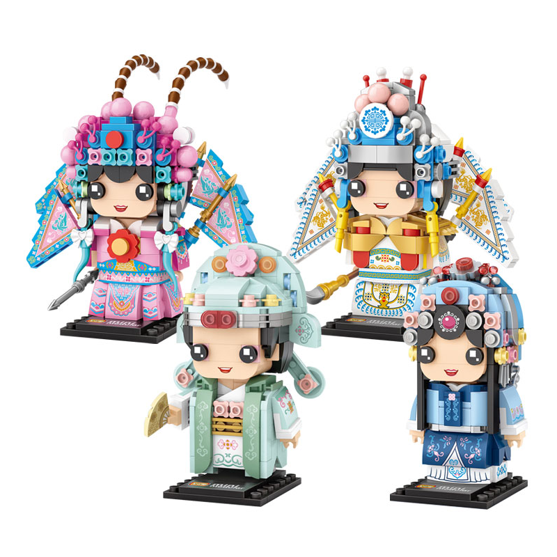 LOZ/俐智京剧戏曲mini 国潮当道小颗粒拼插中国风人物戏剧积木