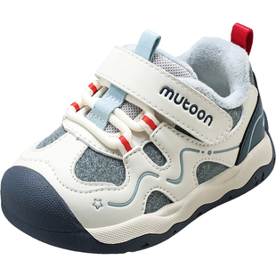 牧童学步鞋2025冬季新款男童加绒保暖宝宝稳护鞋软底轻便女童鞋子