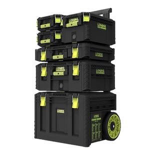 龙邦工具箱五金收纳工具多功能堆叠箱组合式拉杆箱3.0手拉工具箱