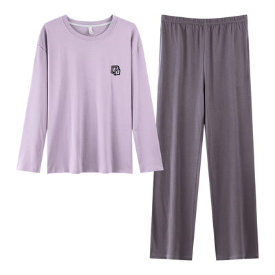 长袖纯棉睡衣春季套装家居服全棉