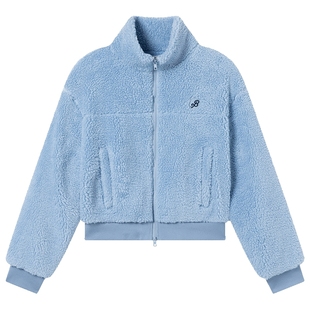 BEASTER仿羊羔毛短款外套女韩系秋冬新款绗棉保暖时尚拉链夹克