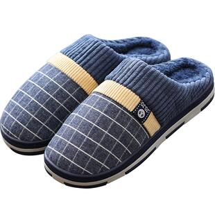 利达妮大码棉拖鞋男士秋冬季室内居家防滑耐磨轻盈透气包跟拖鞋女