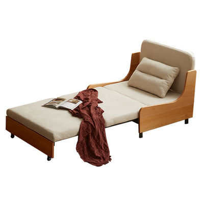 实木沙发床书房沙发单人折叠沙发床一体两用小户型伸缩沙发简约