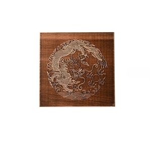 仿宋复刻砑花板非遗传承木刻雕版砑花笺板实木雕花DIY手工拓印