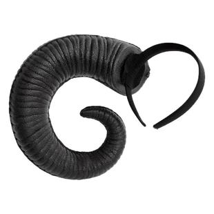 万圣节COS化妆舞会服饰道具装扮成人搞怪恐怖恶魔牛角羊角发箍