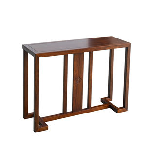 新中式乌金木实木玄关桌子靠墙条案条桌条几供桌超窄入户中堂对门