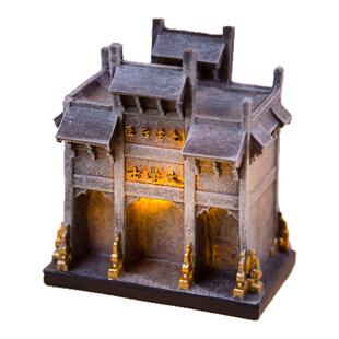 黄山冰箱贴许国牌坊大学士徽州文创树脂微缩建筑发光磁贴旅游纪念