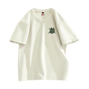 Baleno/班尼路S&K系列华夫格短袖t恤男夏季2025新米色半袖男生LF