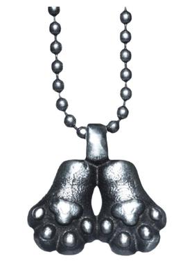 猫爪吊坠原创项链暗黑做旧纯银