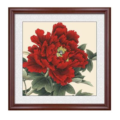 国色天香餐厅中式风正方形装饰画