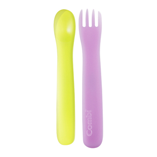 Combi康贝叉勺组合婴儿学吃饭宝宝自主进食辅食勺子儿童餐具套装