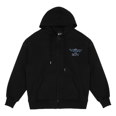 【银河交响】BOYLONDON25新款春夏情侣款潮牌连帽开衫卫衣N06009