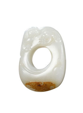 润芯玉新疆和田玉籽料洒金皮扳指