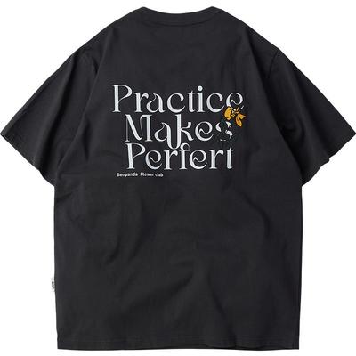 BENPANDA夏季手绘花卉T恤男